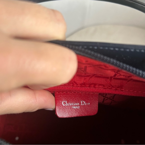 Lady Dior Patent Leather Blue Marine Circa 90s - Picture 6 of 12